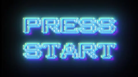 Press start text Stock Illustration