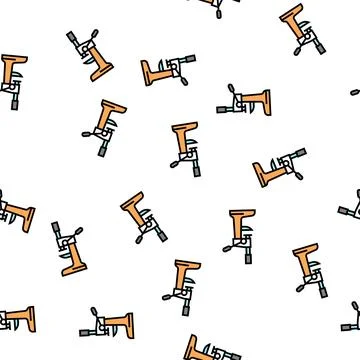 Press tool for preparing coffee vector seamless pattern イラスト素材