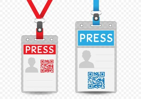 Press vertical badge template Illustrazione stock