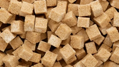 Pressed cane sugar. Sugar cubes. Stock Footage 143500858