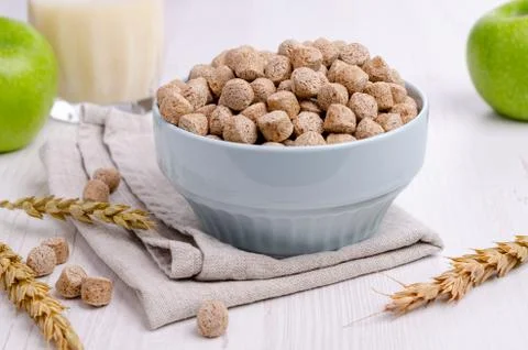 Pressed cereal bran Foto stock