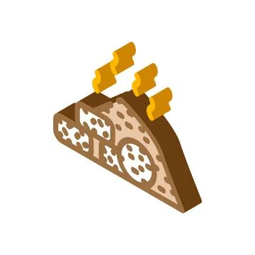 Pressed compost isometric icon vector illustration Stock Illustration