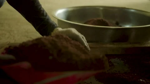 Pressed nut residue Stock Footage 214793437