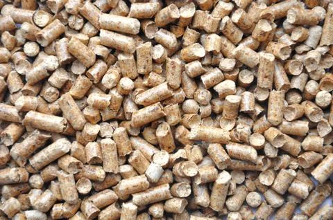 Pressed sawdust background Stockfoto's