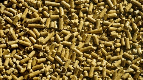 Pressed sawdust top view Stock Footage 105529502