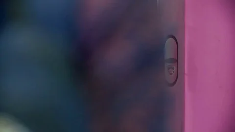 Pressing the buttom to go into the elevator Stock Footage 78540377