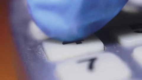 Pressing Button Of Controller By Finger. Wireless Remote For Television Video stock 143744760