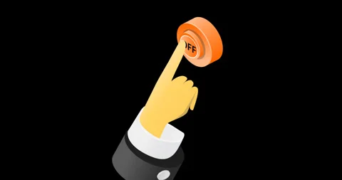 Pressing the Off button Stock Footage 253983222