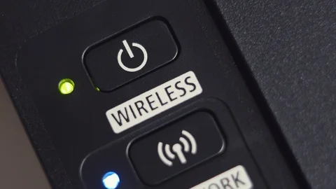 Pressing Of The Button On Off In The Printer. 스톡 동영상 118011501