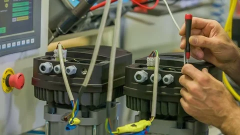 Pressing a button on the screen of the machine Stock Footage 77122268