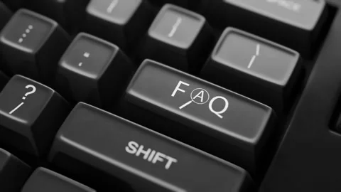 Pressing the button with the text FAQ. Questions and answers to problems that Stock Footage 313826712