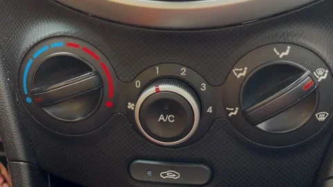 Pressing buttons in the car Stock Footage 246036707