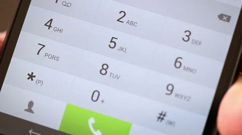 Pressing the buttons on the touch screen smartphone. Using Phone Stock Footage 36146677