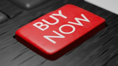 Pressing a buy now button on the keyboard. Online shopping concept. Purchase. Stock Footage 172357695