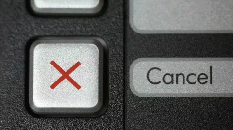 Pressing Cancel Switch Button on Electronic Device Stock-Footage 459663