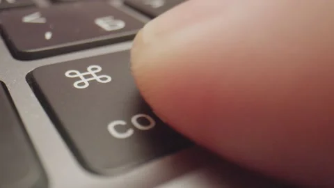 Pressing the command key. Macro Stock Footage 170069525