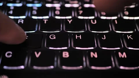 Pressing a computer keyboard keys Stock Footage 223574313