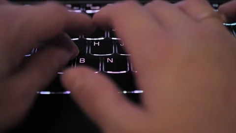 Pressing a computer keyboard keys Stock Footage 223574433