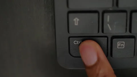 Pressing Control Black Computer Keyboard Stock Footage 150597675