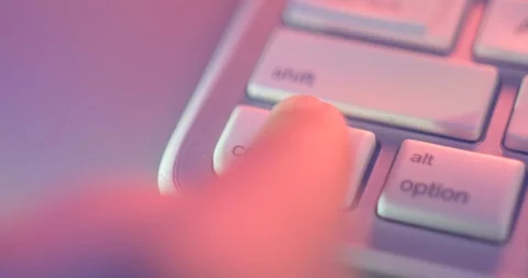 Pressing the Control  key Stock Footage 89515216