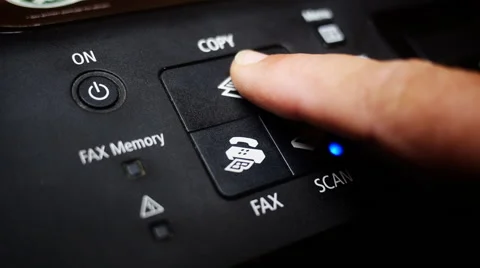 PRESSING COPY FAX SCAN buttons Stock Footage 54057098