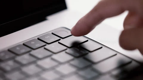 Pressing delete button on the computer keyboard Stock Footage 241699790