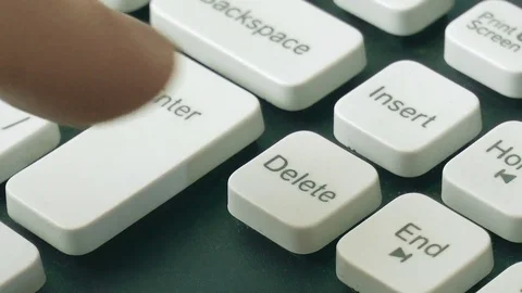 Pressing the delete key Stock Footage 79099298