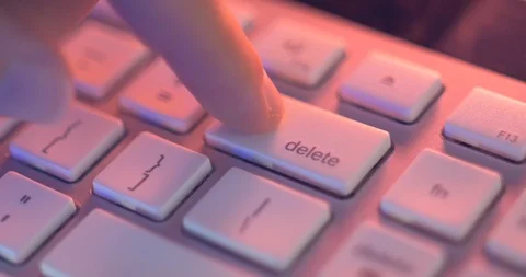 Pressing the Delete key Stock Footage 89515227