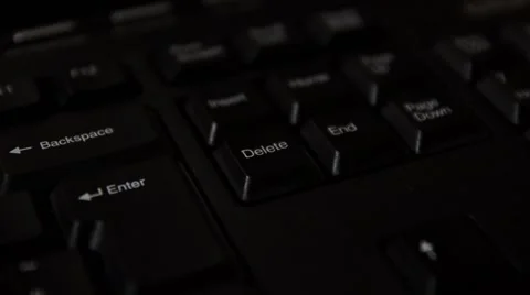 Pressing Delete Key on Keyboard Stock Footage 50760185