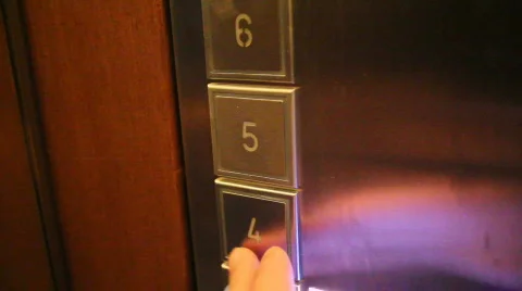 Pressing elevator button Stock Footage 664258