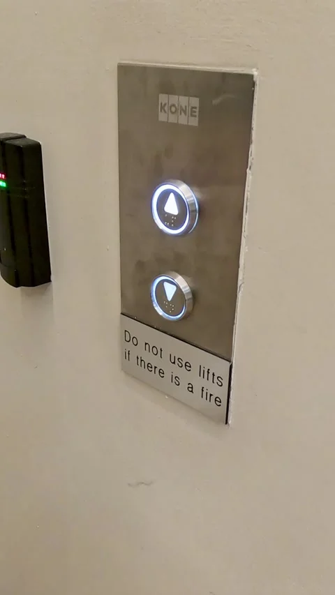 Pressing Elevator Button in Library Video stock 305738984