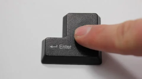 Pressing of the enter button Stock Footage 48756225
