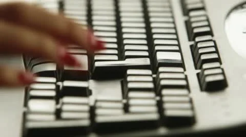 Pressing Enter Button Stock Footage 49543538