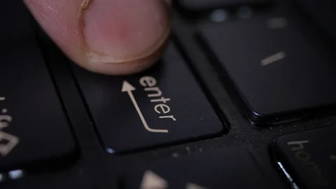 Pressing the enter button 스톡 동영상 237288122