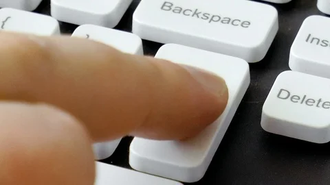 Pressing the enter key Stock Footage 78911637