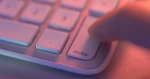 Pressing the Enter key Stock Footage 89515239
