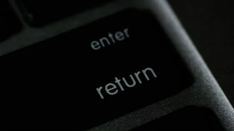 Pressing enter key Stock Footage 138434266