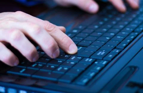 Pressing Enter Key Stock Photos