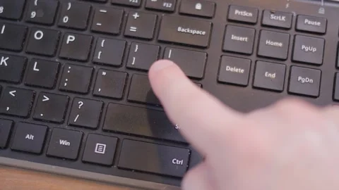 Pressing Enter Key Slow Motion 4K Stock Footage 243220252