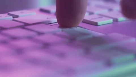 Pressing Enter on Keyboard or Sending Message Stock Footage 115588517