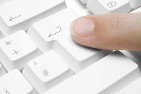 Pressing Enter 스톡 사진