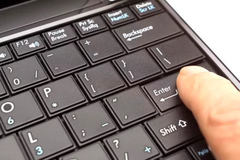 Pressing Enter Stock Photos