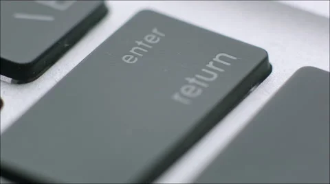 Pressing Enter Return Button Stock Footage 60383232