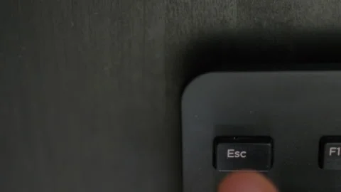 Pressing Esc On Black Computer Keyboard Stock-Footage 150597840