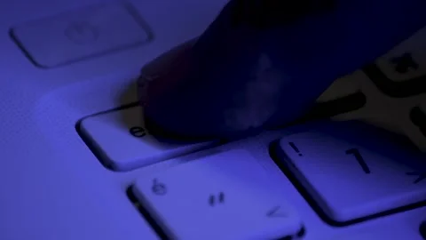 Pressing the Esc Key on the Keyboard Stock Footage 323445670