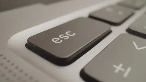 Pressing the esc key. Macro Stock Footage 170069520