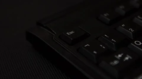 Pressing Escape Key on Keyboard Stock Footage 50760259