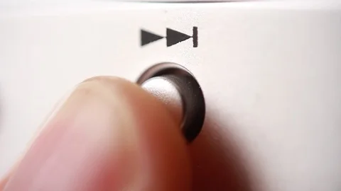 Pressing Next button. Extreme close up Stock Footage 88245079