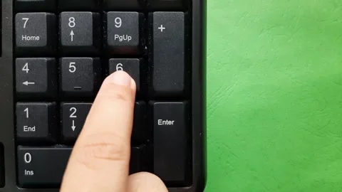 Pressing the number keys on the keyboard Stock Footage 285915064