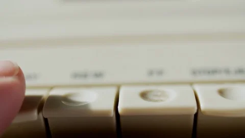 Pressing Play on Cassette Player 스톡 동영상 106571446